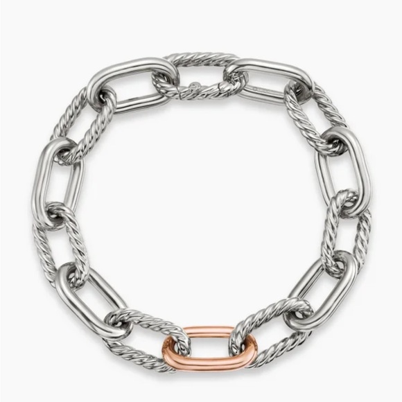 DY MADISON® CHAIN BRACELET
Sterling Silver with 18K Rose Gold, 11mm - Picture 3 of 12